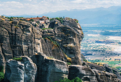 Rock formations on hill