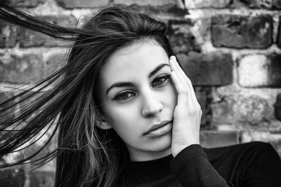 Close-up portrait of young woman