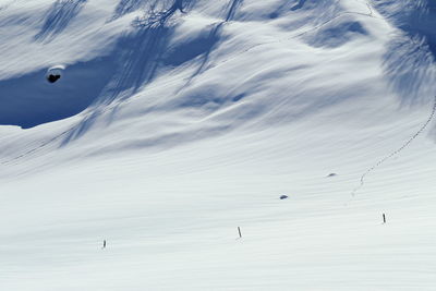 Scenic view of snow covered landscape