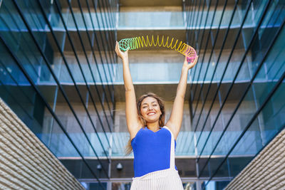 Young woman smiling