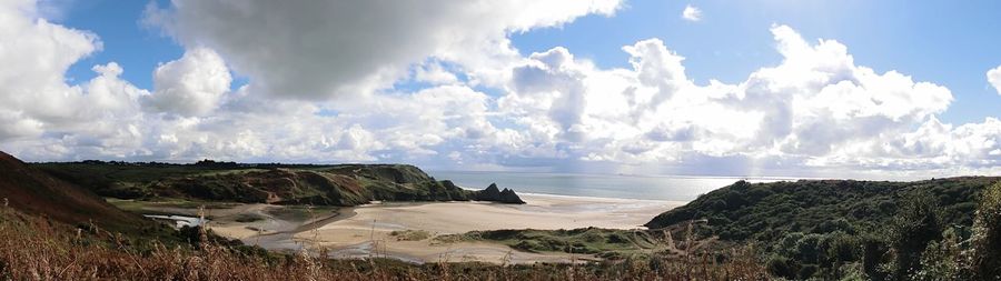 Panoramic view of sea against sky