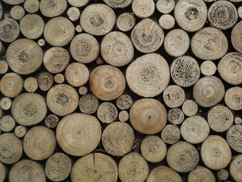 Full frame shot of logs