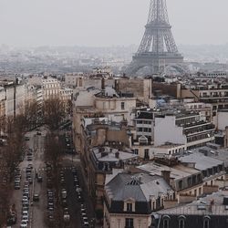 Eiffel tower amidst cityscape