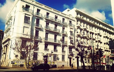 Low angle view of building against sky