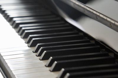Close-up of piano keys