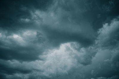 Low angle view of storm clouds in sky