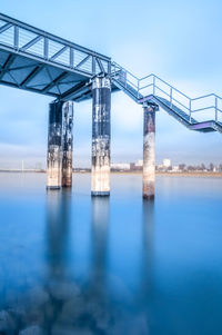 View of bridge over sea against sky