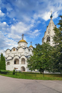 View of building against cloudy sky