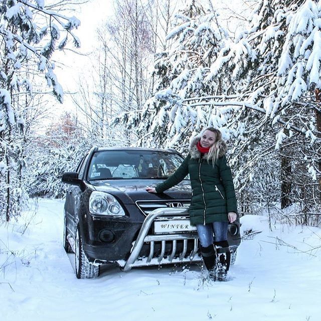 snow, winter, cold temperature, season, weather, warm clothing, lifestyles, leisure activity, covering, tree, full length, transportation, bare tree, field, white color, land vehicle, mode of transport, men