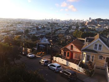 View of city street