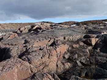 Scenic view of rocky mountains against sky