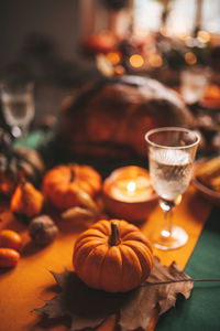 Close-up of food on table