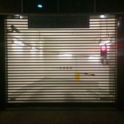 View of illuminated building at night