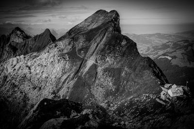 Rock formations against sky