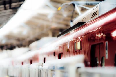 Close-up of train