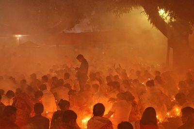 Rakher upobash an event of hindu religious people where a lot of people come, light candle and pray