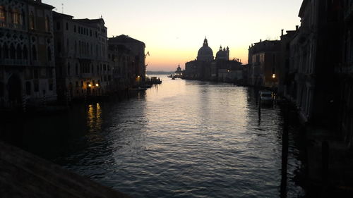 View of city at sunset