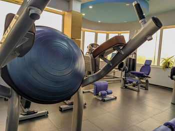 Exercise equipment in gym