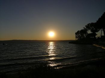 View of sea at sunset