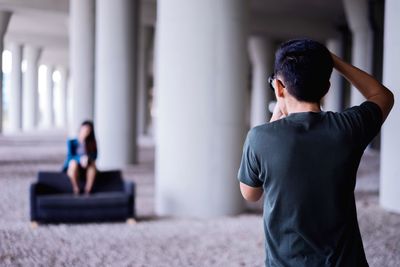 Young man using mobile phone