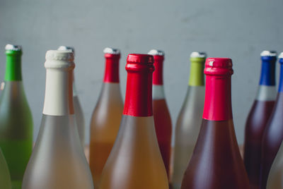 Close-up of bottles