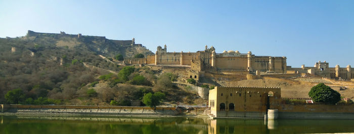 View of fort against clear sky