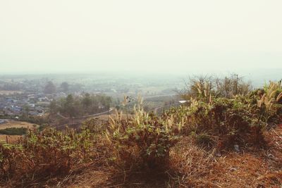 High angle view of landscape