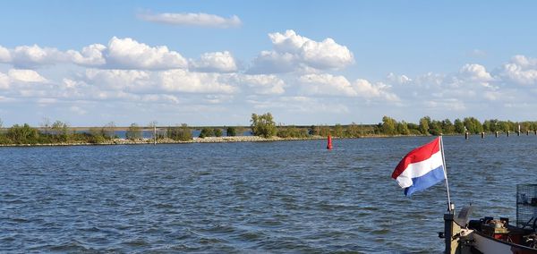 Scenic view of a lake against sky