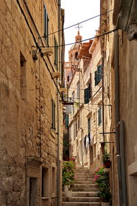 Low angle view of buildings in city