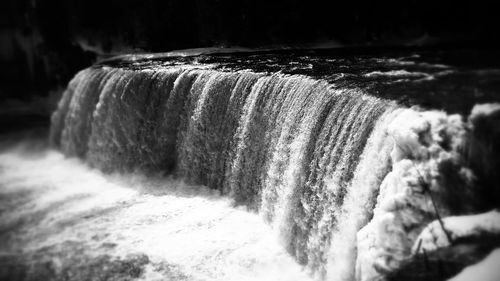 Scenic view of waterfall