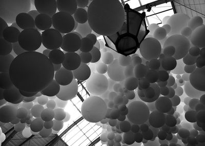 Low angle view of balloons at covent garden market