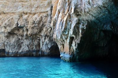 Rock formations in sea