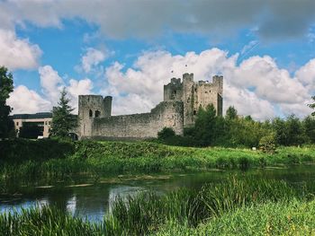 View of fort against cloudy sky