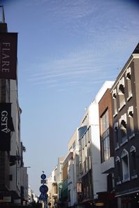 Low angle view of buildings against sky