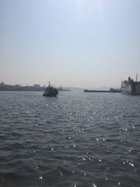 Boats in calm sea