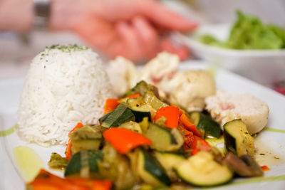 Close-up of appetizer served in plate