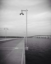 Empty street light against sky