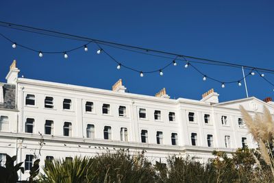 Low angle view of building against clear sky