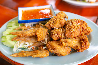 Close-up of food in plate