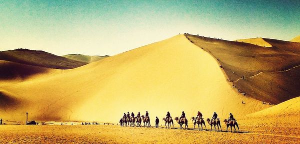 Scenic view of desert against sky