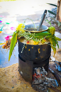 Close-up of drink on table