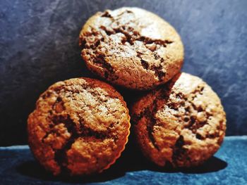 Close-up of cookies on table