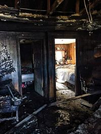 Interior of abandoned building