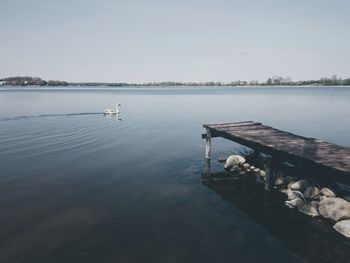 Pier on lake