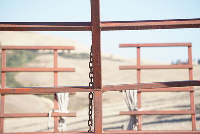 Close-up of window against sky