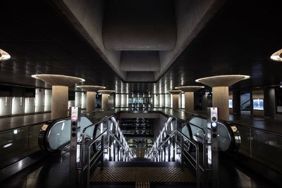 View of escalator