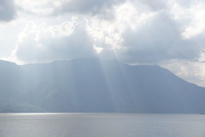 Panoramic view of mountains against sky