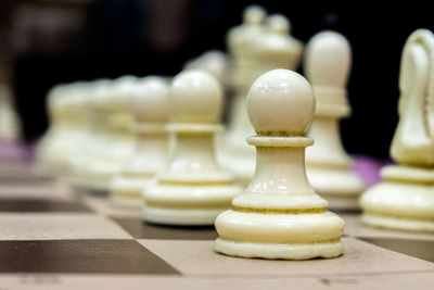 Close-up of chess pieces