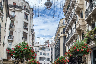 Low angle view of buildings against sky