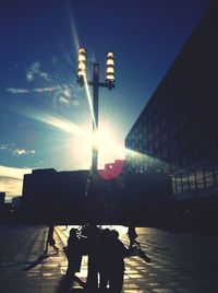 Sun shining through clouds